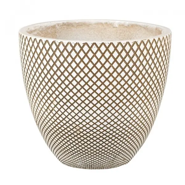 Õuepott Madison kreem/pruun d44 h39cm