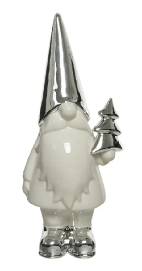 Päkapikk valge/hõbe 19cm