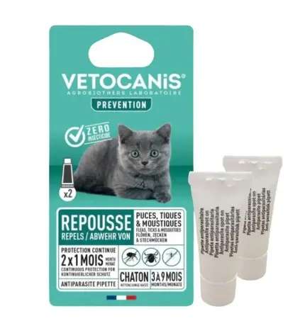 Parasiiditõrje pipett kass 2x1,2ml