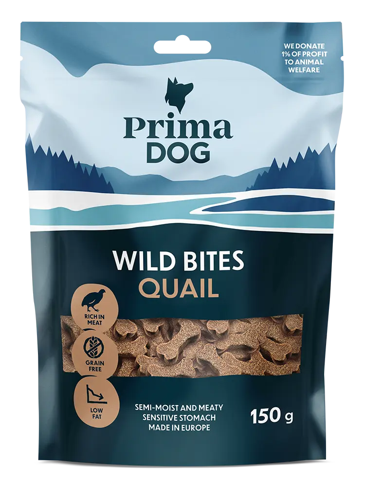 PD Wild Bites Semi-Moist maiused koertele vutiliha viirpuumarjadega 150g