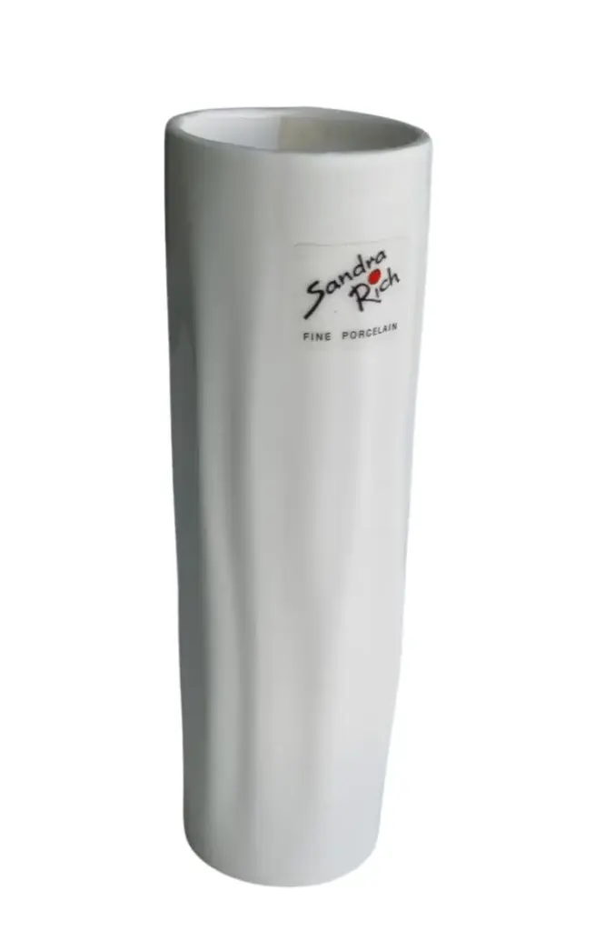Portselan vaas WRINKLE 14*5,5 cm valge