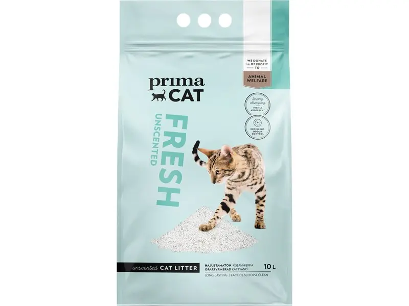 PrimaCat Fresh kassiliiv lõhnatu (kaltsiumbentoniit) 10L