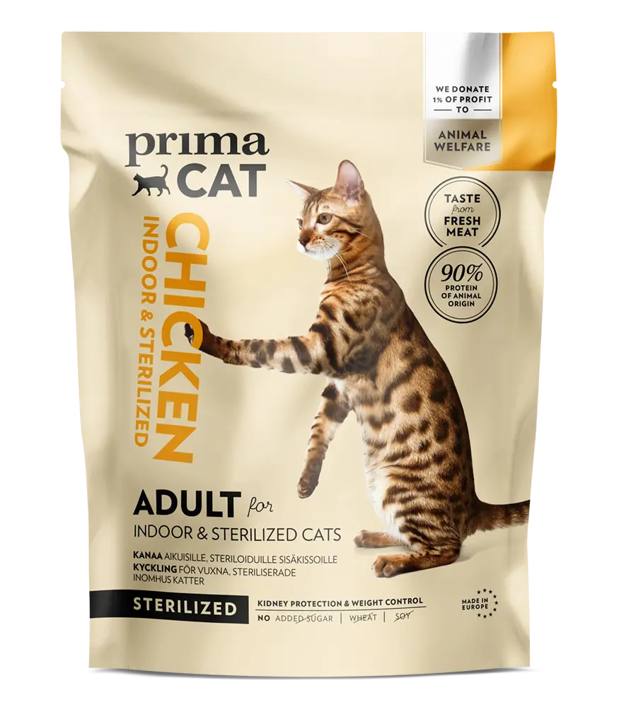 PrimaCat Sterilized Indoor kana 400g