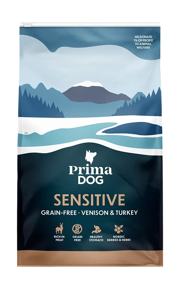 PrimaDog GRAIN FREE täistoit hirveliha-kalkuni kõikidele täiskasvanud koertele 3kg