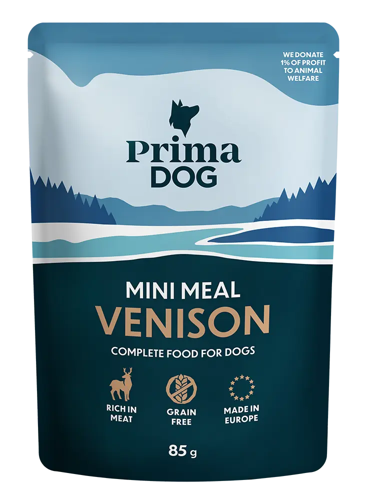 PrimaDog Mini Meal eine hirveliha 85g