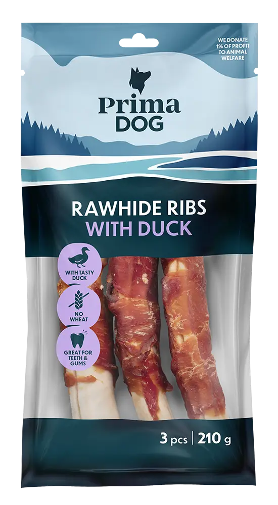 PrimaDog närimisribid pardilihaga 17cm,3tk,210g