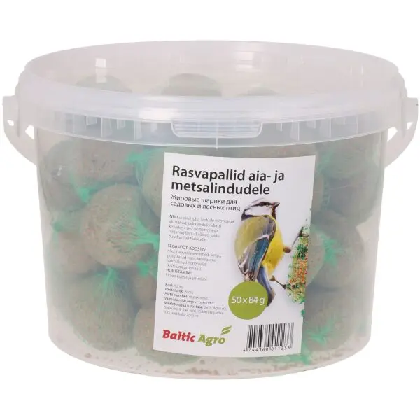 Rasvapallid lindudele 50x84g (võrguga)