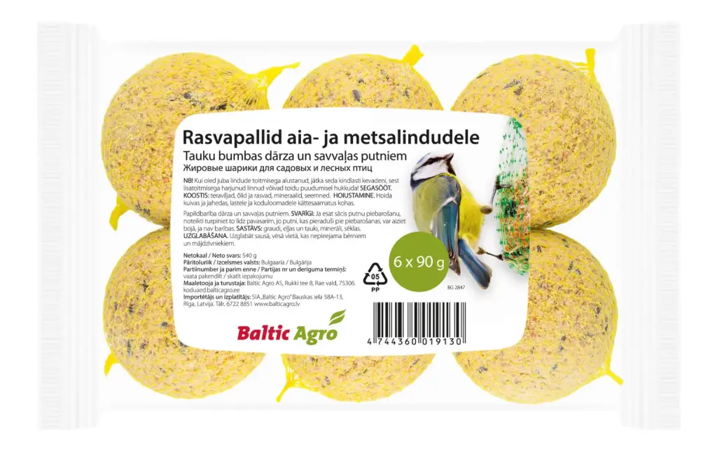 Rasvapallid lindudele 6x90g