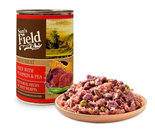 Sam's Field 80% meat veis+kõrvits+hernes 400g