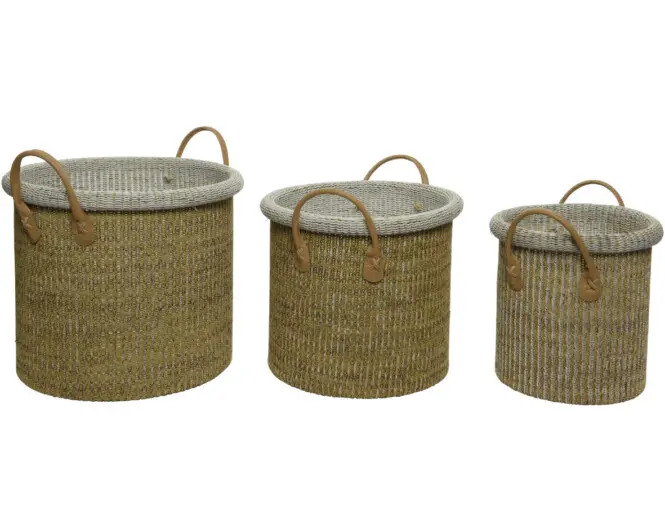 Sisustuskorv tekstiilist pruun h23 d23cm
