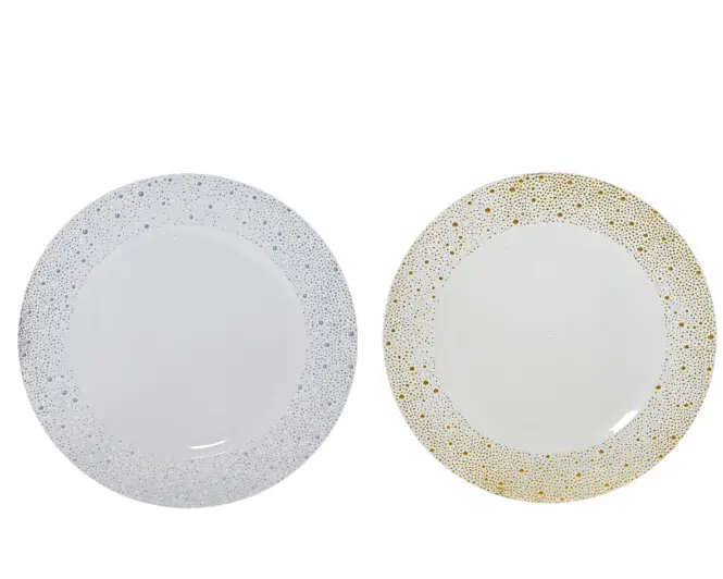 Taldrik plastik kuld/hõbe d33cm