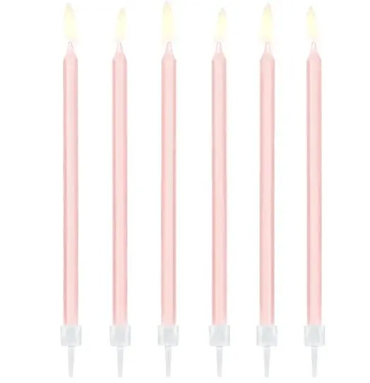 Tordiküünlad 14cm (12tk/pk) heleroosa