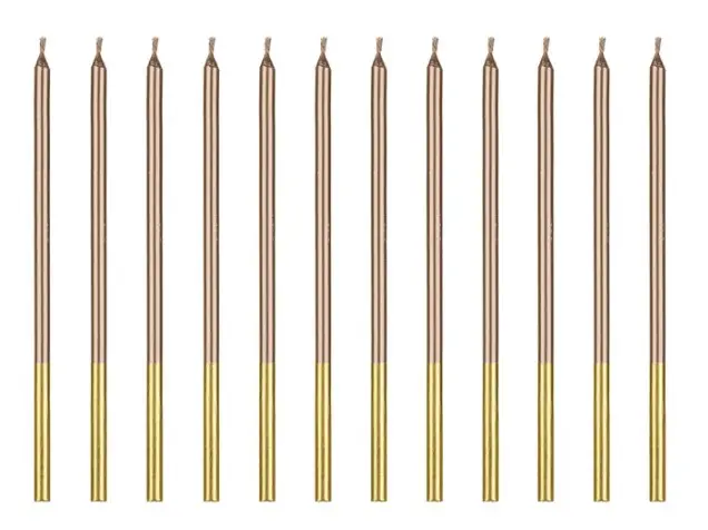Tordiküünlad 14cm (12tk/pk) roosakuld