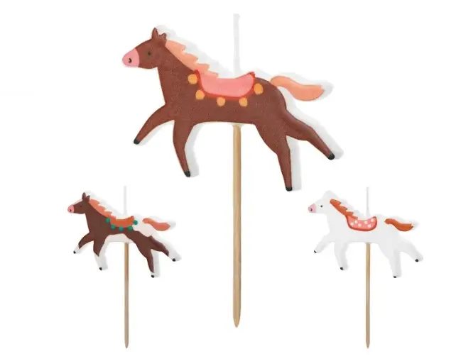 Tordiküünlad hobused 5,8*4cm (3tk/pk) mix