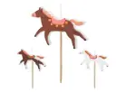 Tordiküünlad hobused 5,8*4cm (3tk/pk) mix