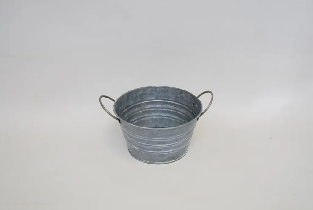 Tsinkkauss "Yoline" 15*8,5cm hall/valge