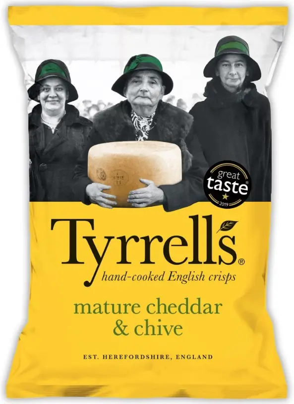 Tyrrell's kartulikrõpsud küpse cheddari juustu ja murulauguga 150g