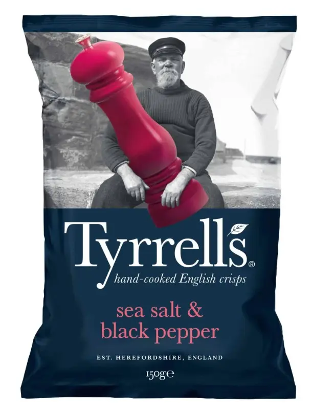 Tyrrell's kartulikrõpsud meresoola ja musta pipraga 150g