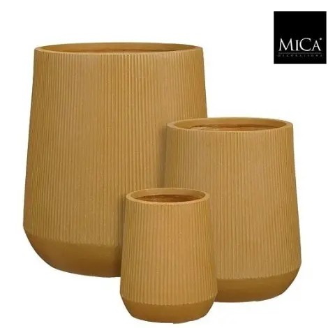 Ümbrispott Nuovo kollane h22 d22cm