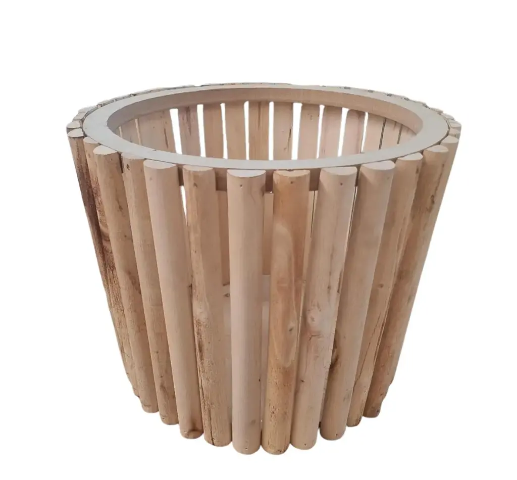 Lillepott puidust d40 h30cm pruun