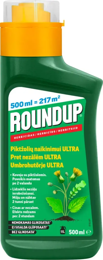 Umbrohutõrje Roundup Ultra 500ml