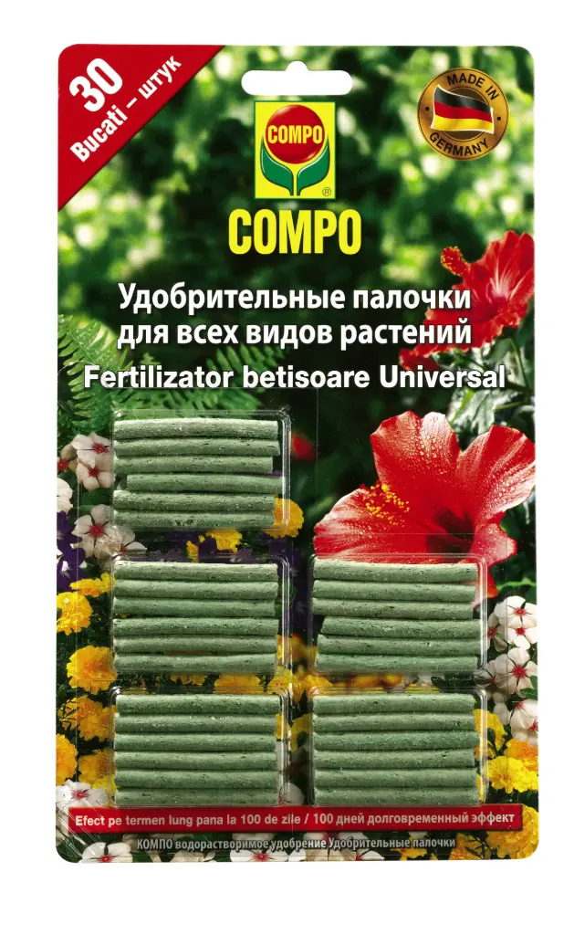 Universaalsed väetisepulgad Compo 30tk/lehel