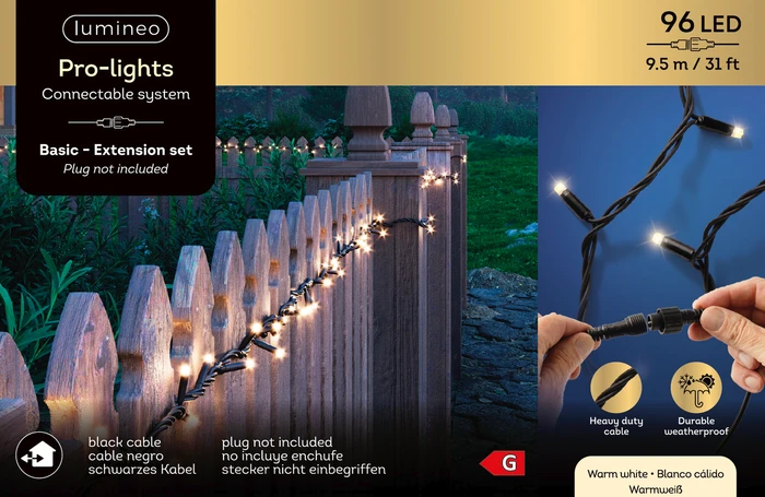 Valguskett basic 9,5M LEDpro-lights must/soe valgus