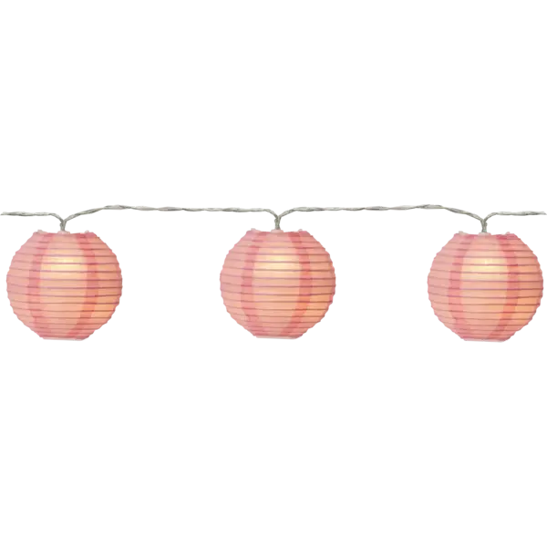 Valguskett paberist pallid 10LED  roosad