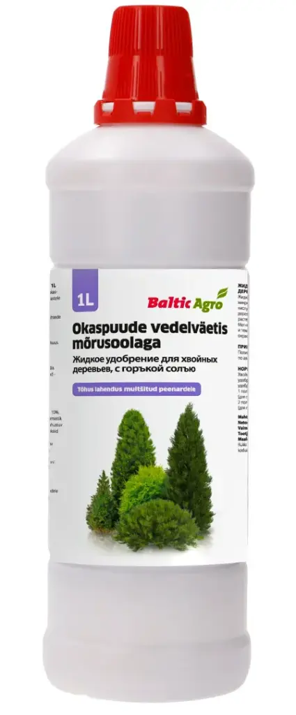 Vedelväetis okaspuule mõrusoolaga 1 L