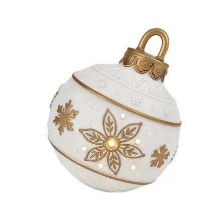 Kuuseehe keraamiline LED jõulukuul 28cm 