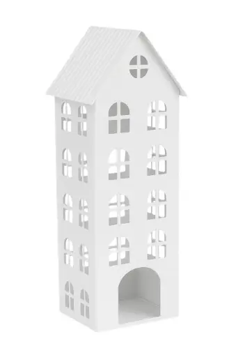 Dekoratiivne maja metallist S 16*16*43cm