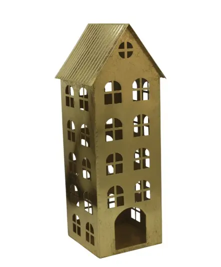 Dekoratiivne maja metallist S 16*16*43cm  