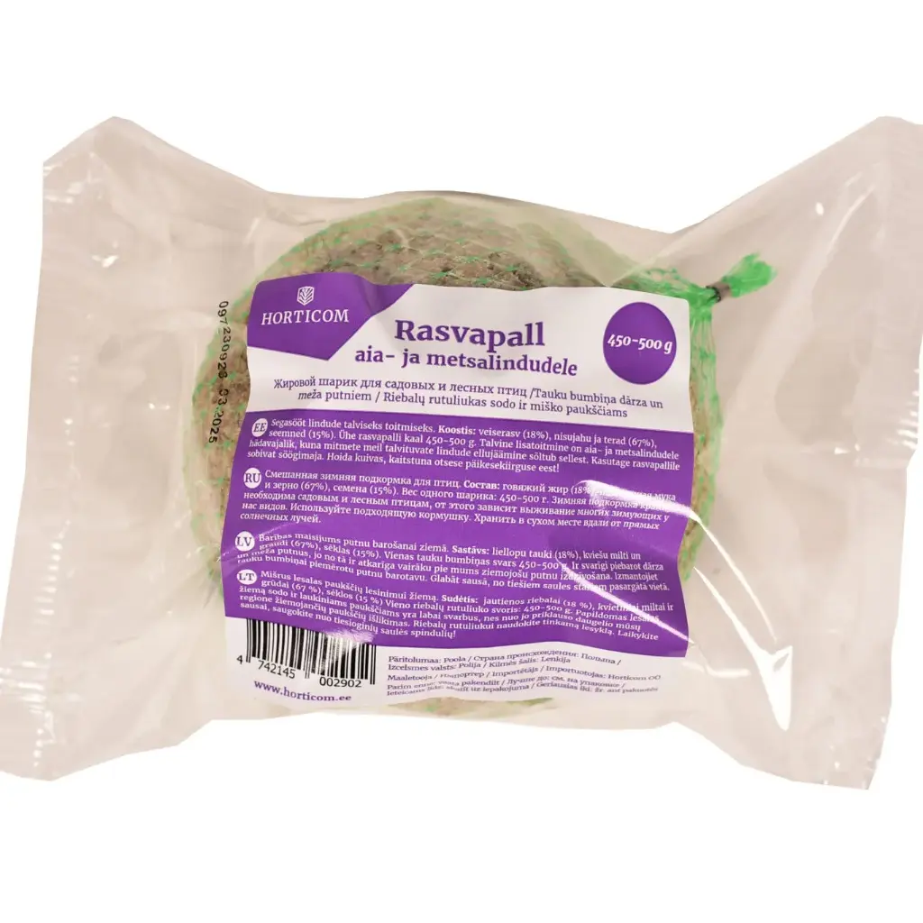 Rasvapall Horticom aia- ja metsalindudele 450-500 g