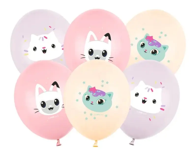 Õhupall kassid 'Gabby’s Dollhous' Ø30cm 6tk/pk