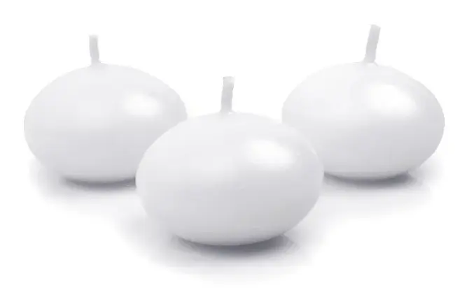Ujuv küünal 5cm, valge matt