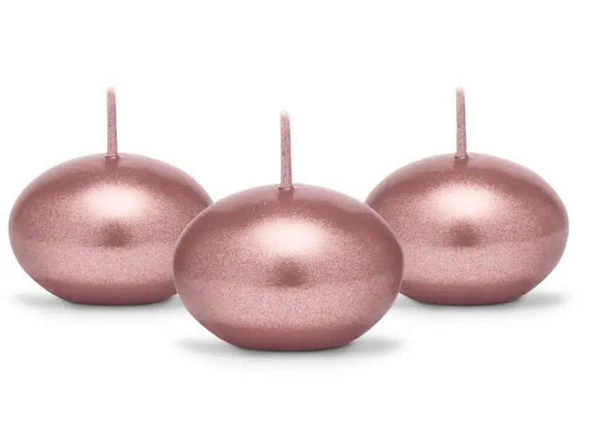 Ujuv küünal 4cm, metallik roosakuld 