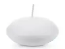 Ujuv küünal 8cm, valge matt 