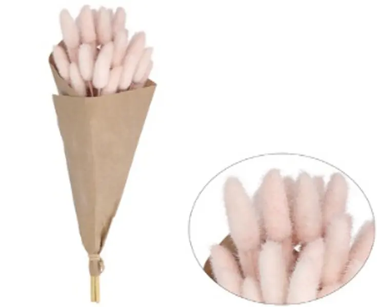 Kunstlill Jänesesaba kimp paberis 'pink' 38cm 