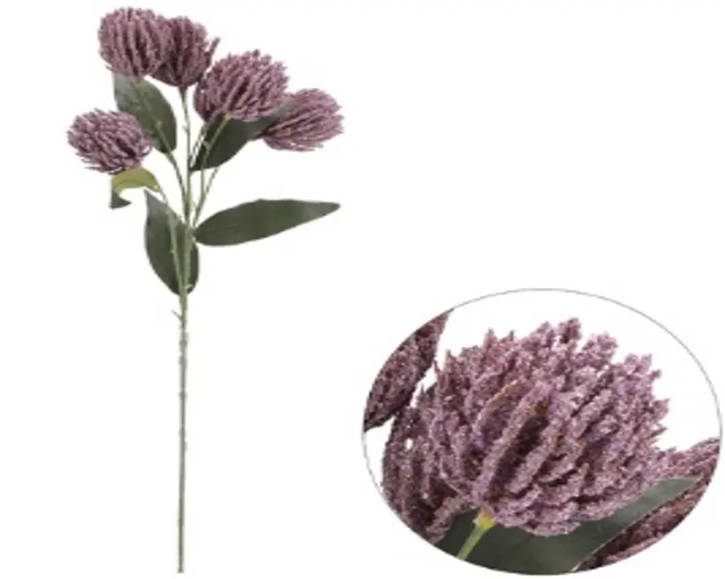 Kunstlill 5 õiega oks 'violet' 53cm 