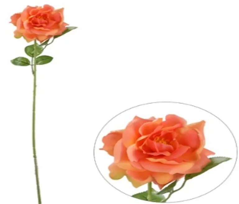 Kunstlill roos 'peach' 60cm 