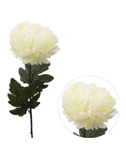 Kunstlill krüsanteem 'cream' 82cm 