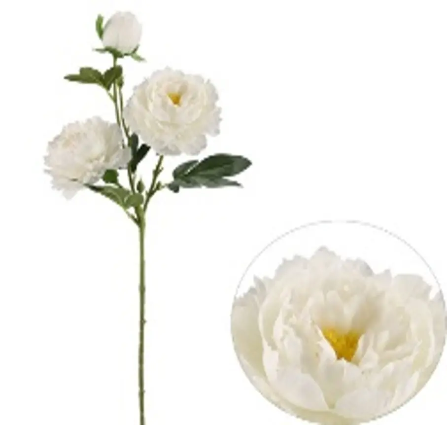 Kunstlill pojeng 'white' 71cm 