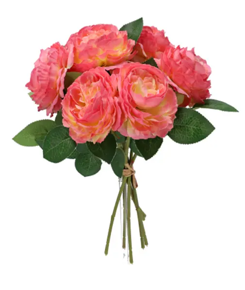 Kunstlill 7 roosiga kimp 'pink' 28cm