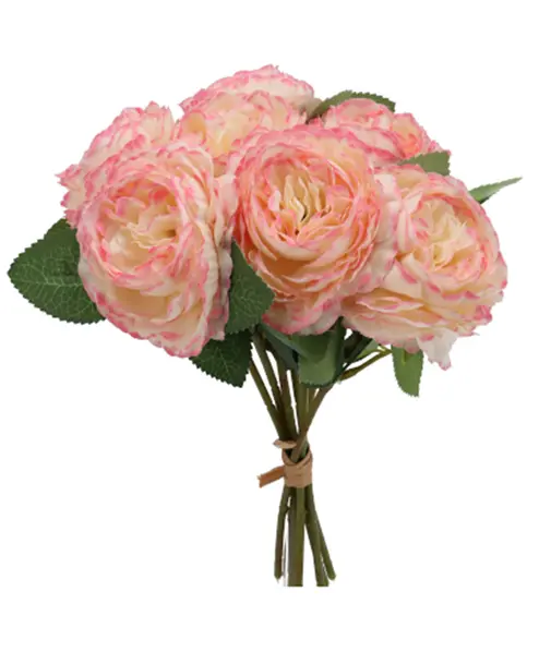 Kunstlill 7 roosiga kimp 'light pink' 28cm 