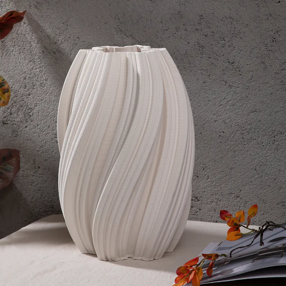 Keraamiline 3D prinditud vaas Wave kõrgem