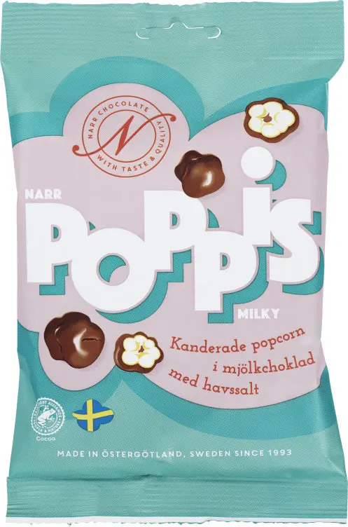 Popcorn piimašokolaadis meresoolaga 90g