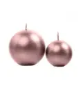 Küünal ümmargune 4cm, metallik roosakuld 