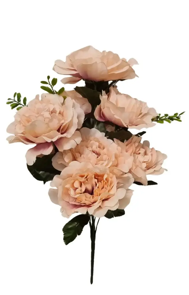 Kunstlill 9 roosiga kimp 'light pink' 50cm