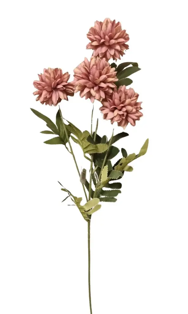 Kunstlill 4 õiega krüsanteem 'Vintage pink' 37cm 
