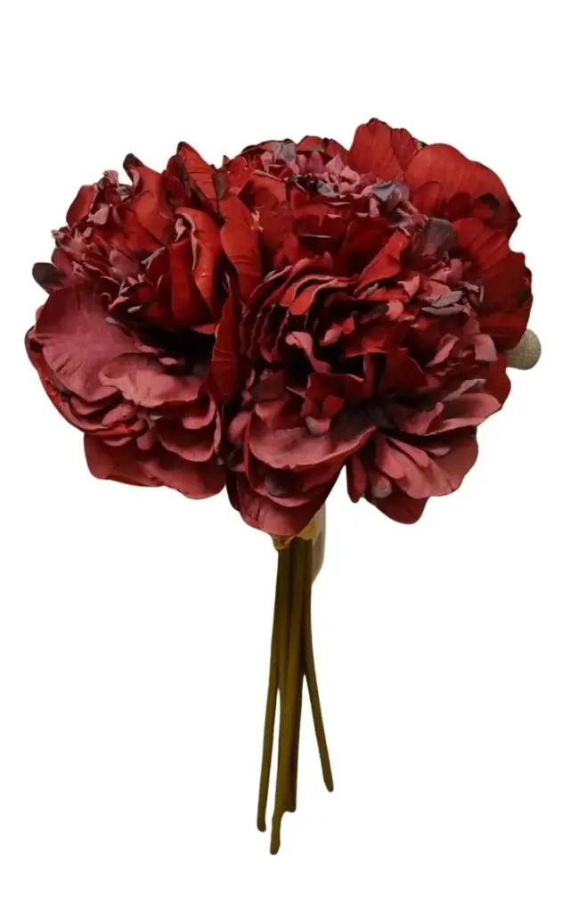 Kunstlill 6 pojengiga kimp 'red' 30cm